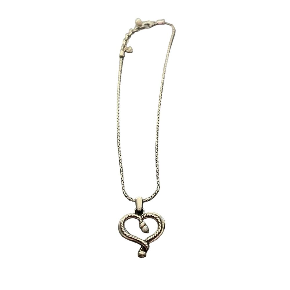 Brighter Silver Tone Heart Pendant Necklace
